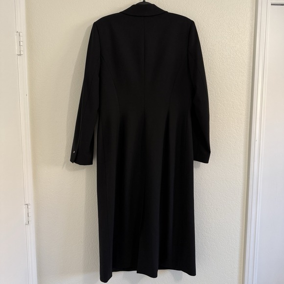 Classiques Entier Women's 10 Black long coat wool blazer style structured - Picture 5 of 14